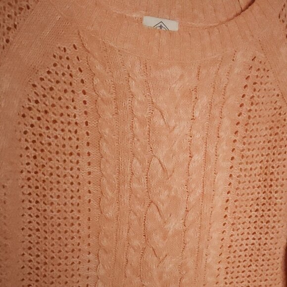 St. John's Bay Orange Cable Knit Sweater Large - Picture 3 of 6